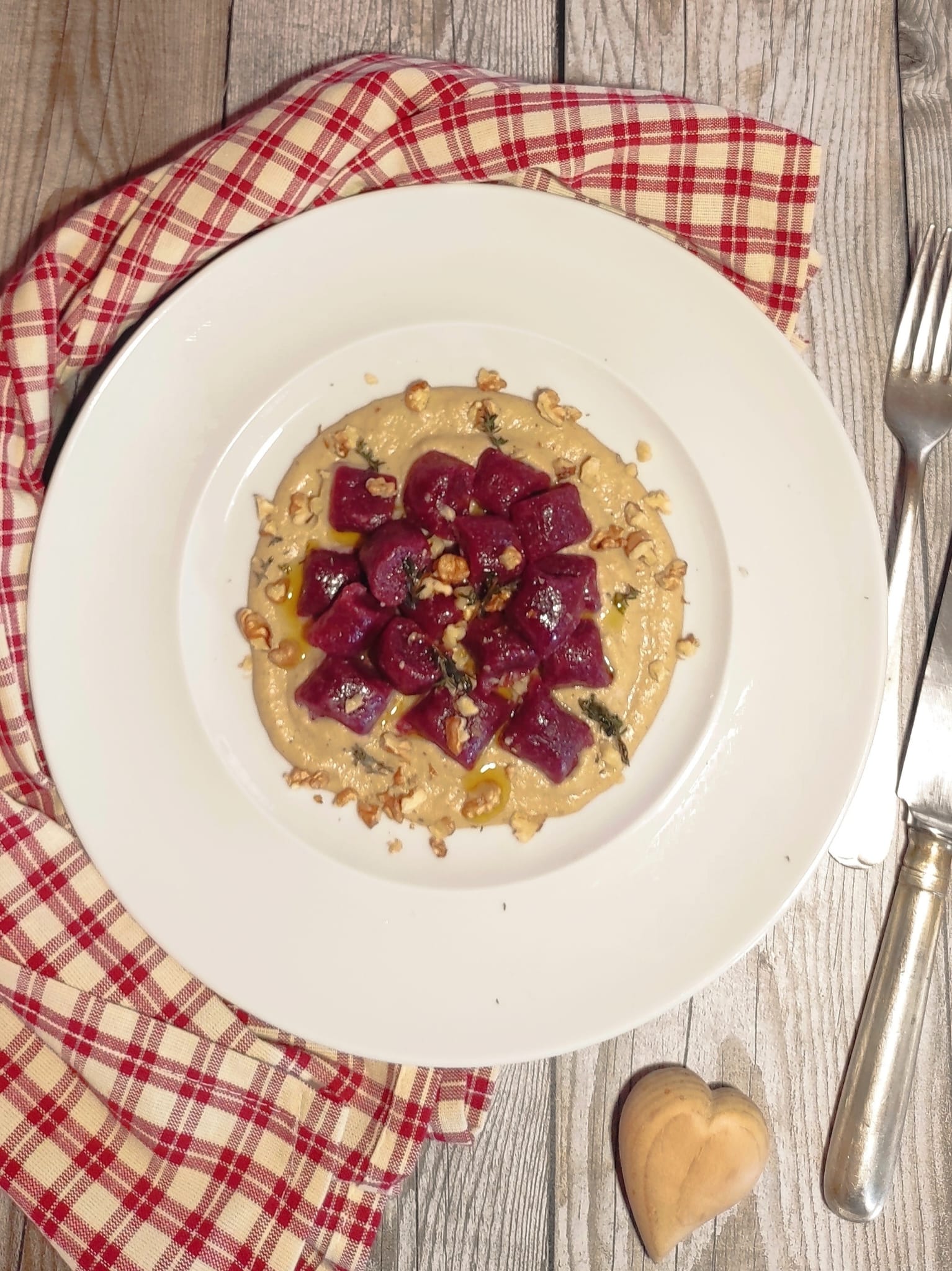 Polenta con crema di funghi